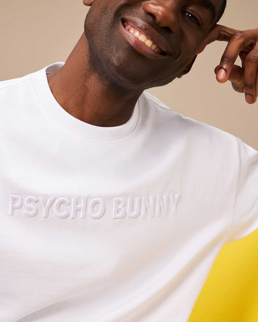 Tees Psycho Bunny Windcrest Heavy Weight Tee Blanche Homme | ZAM-85156367